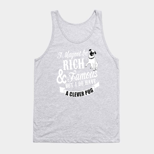 CLEVER PUG Tank Top by key_ro